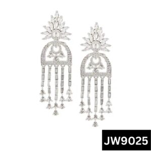 A.D Stylish Crystal Long Earring (White)