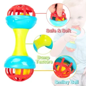 Dumbbell rattle toy for babies (pack of 2)