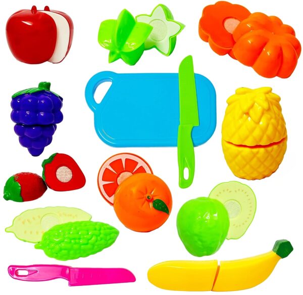 10 Pcs Fruits and Vegetables Cutting Play Toy Set