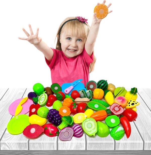 10 Pcs Fruits and Vegetables Cutting Play Toy Set